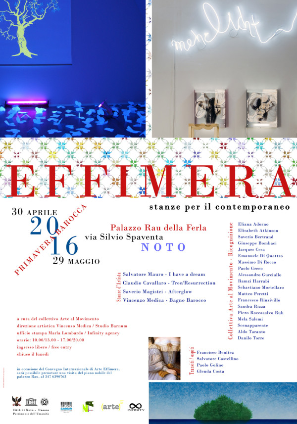  Mostra: "EFFIMERA" Stanze per il contemporaneo a Palazzo Rau della Ferla di Noto