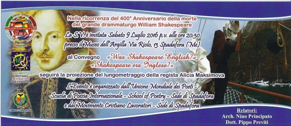 Invito - Was Shakespeare English._. Shakespeare era Inglese