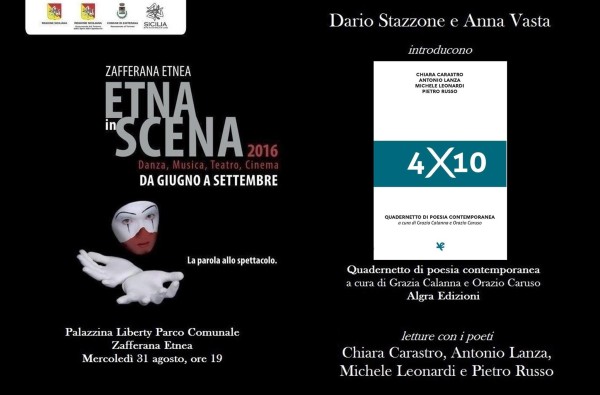 locandina 4x10 a cura di Grazia Calanna e Orazio Caruso