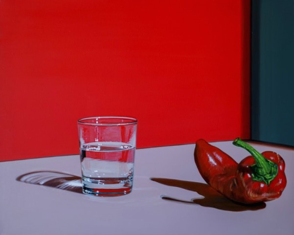 Pietro Alessandro Trovato, Red Wall, olio su tela, cm 40 x 50 cm, 2016