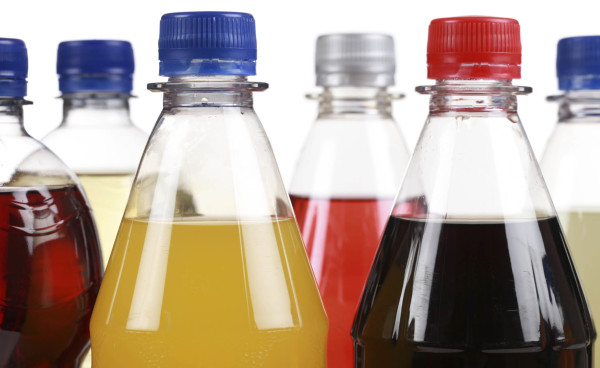 Different bottles with soda 