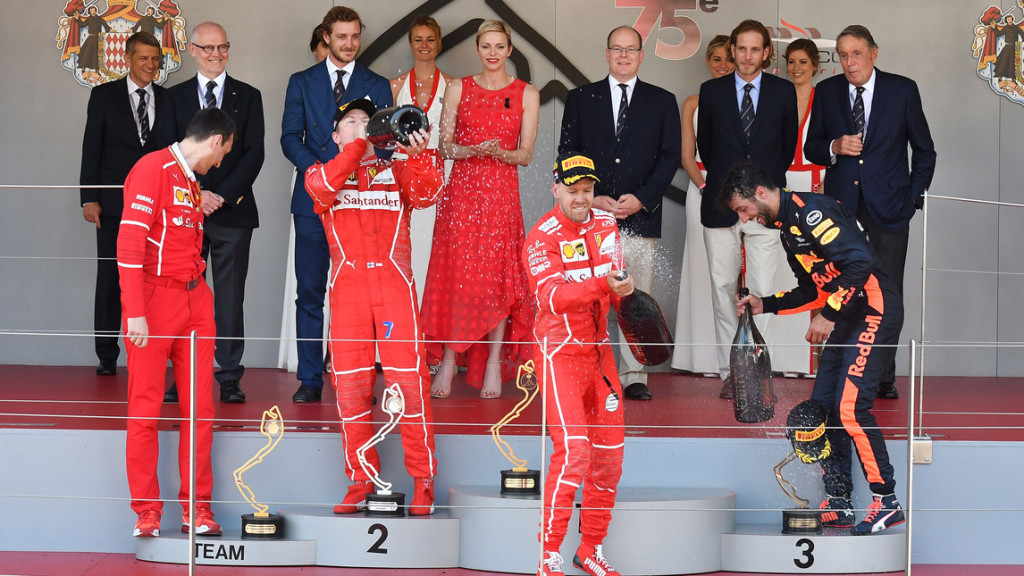 Formula 1: dominio Ferrari nel Gp di Monaco, 1° Vettel 2° Raikkonen