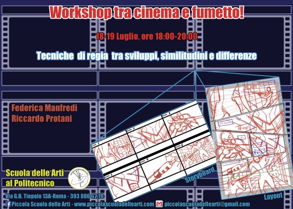 Locandina workshop cinema fumetto 18 19 luglio 2017
