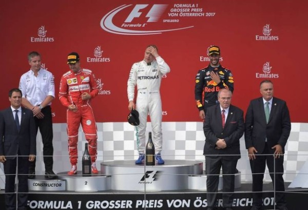 Formula 1: trionfo di Bottas in Austria, Vettel (2°) si porta a +20 su Hamilton