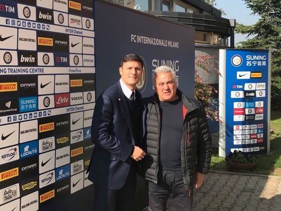 Javier Zanetti con Pippo Leone