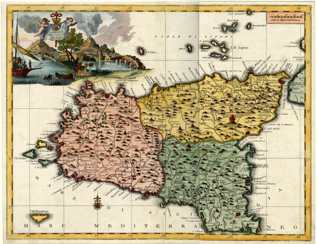 “Geografie sentimentali” è la mostra di mappe storiche della Sicilia e del Mediterraneo