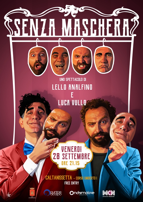 Teatro: anteprima nazionale di “Senza maschera”, con Lello Analfino e Luca Vullo