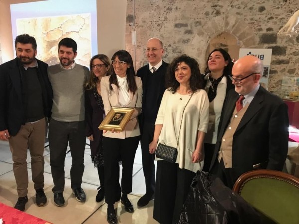 Nella foto da sinistra Luca Pantone, Giovanni Pagano, Barbara Mirabella, Enrico Bressan e gli studiosi Barbara Mancuso e Valter Pinto (1)