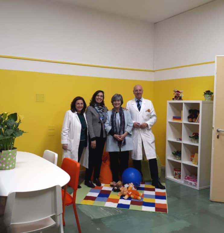 ASP Catania - pediatria caltagirone saletta aqueci - da sx pellegrino, rubbonello, giugno, aqueci