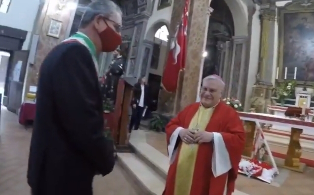 Calvi dell'Umbria Guido Grillini e il vescovo Piemontese