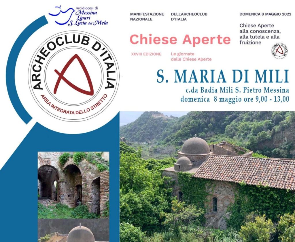 Domenica 8 Maggio 2022 XXVIII edizione della giornata nazionale “Chiese Aperte” di Archeoclub d’Italia