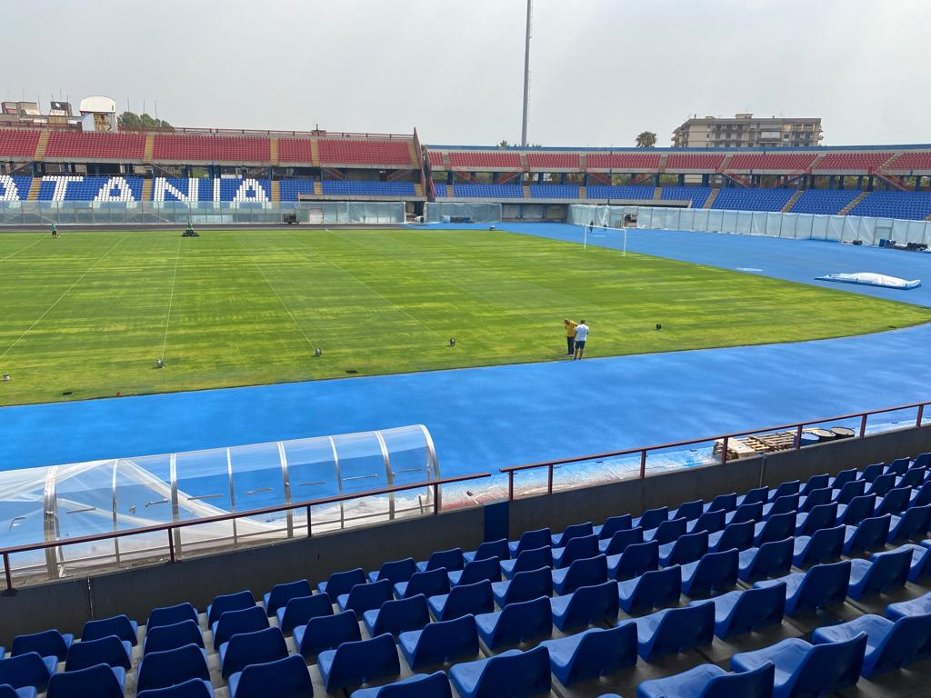 Stadio Massimino Catania: ultimi interventi di riqualificazione prima del match del primo settembre