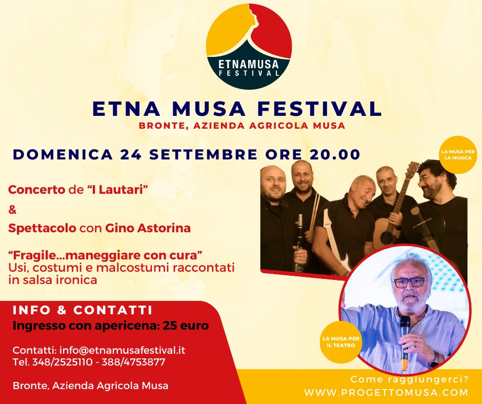 Etnamusa Festival: il folk dei Lautari e la comicità di Gino Astorina per il gran finale 