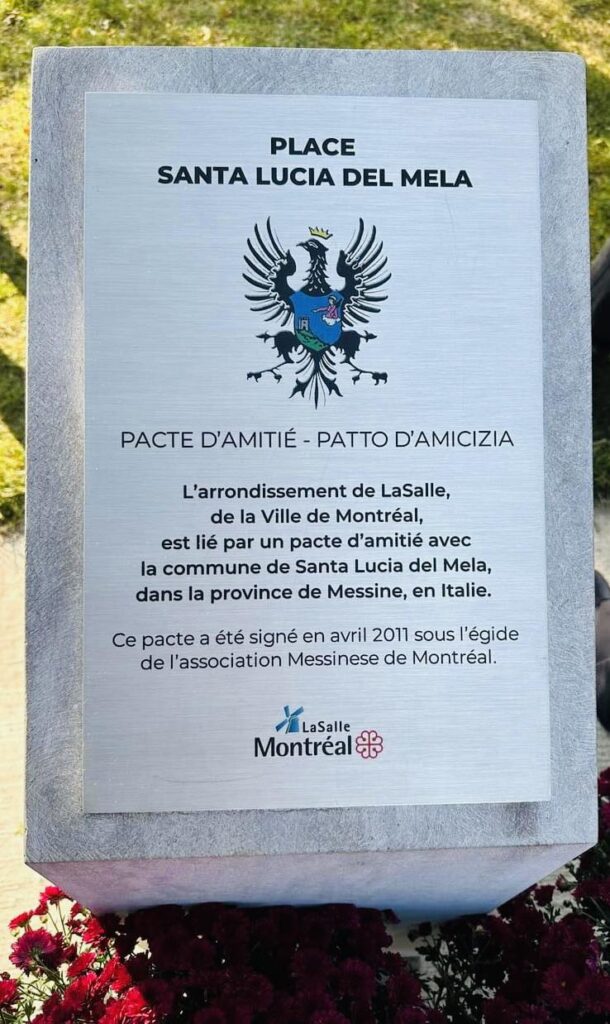In Canada inaugurata la piazza dedicata a Santa Lucia del Mela