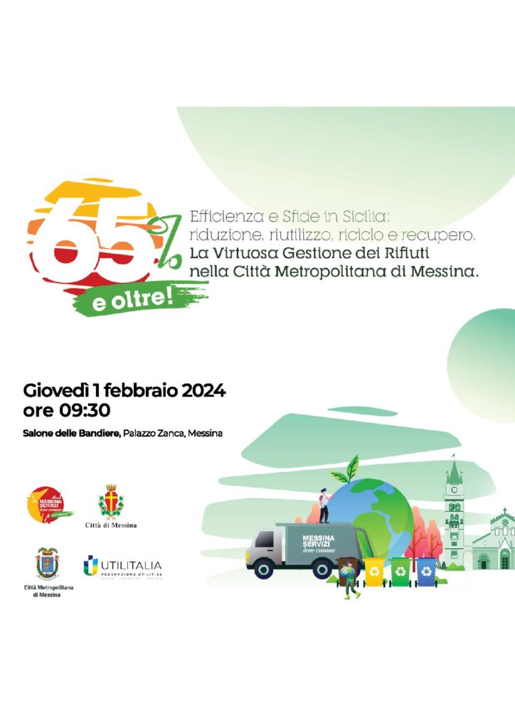 Messina Sostenibile: Ospiti di Prestigio per l’Evento “65% e oltre!” del 1° febbraio