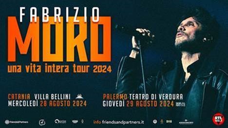 Fabrizio Moro torna in Sicilia ad agosto con “Una vita intera tour 2024”