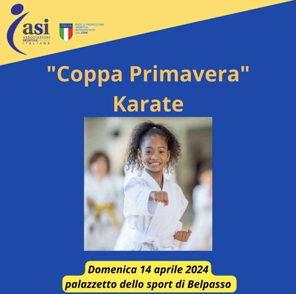 Al palazzetto dello Sport di Belpasso, si terrà la “Coppa Primavera” Karate, organizzata da ASI comitato provinciale di Catania